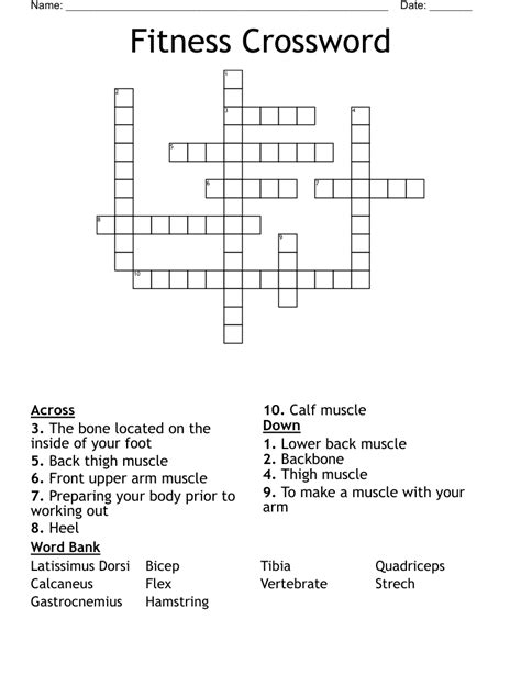 fitness crossword clue|Fitness Crossword Clue